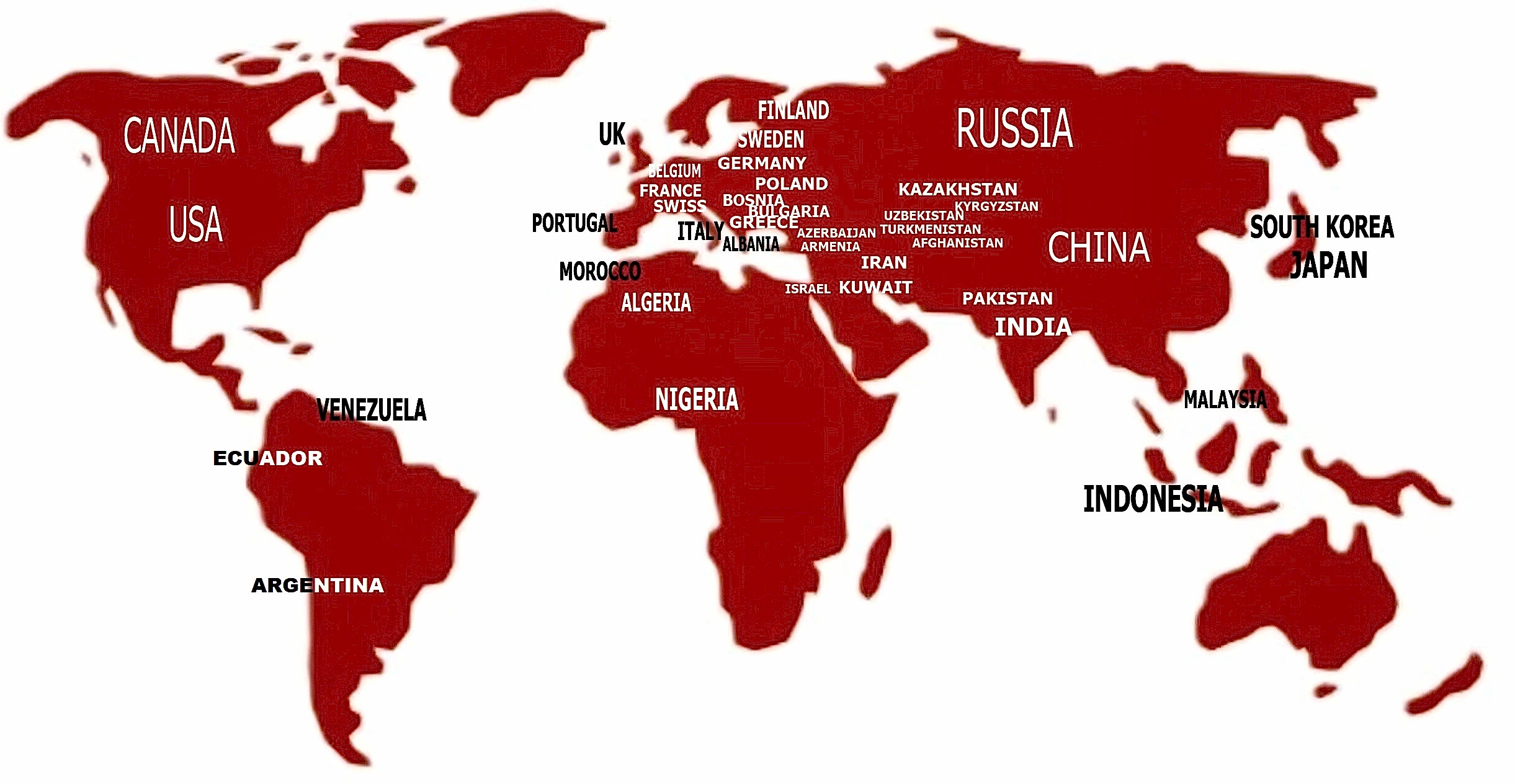 Türkcestan’ın 45 farklı ülkeye uzanan online eğitim ağını gösteren dünya haritası.